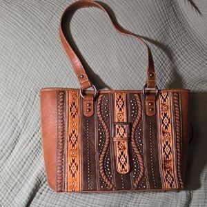 Montana West Brown and Tan Women's Tote Bag, NWOT